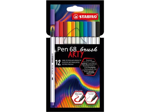 [90102792 1177834] STABILO Brushpen Pen68 ARTY 12 Stück