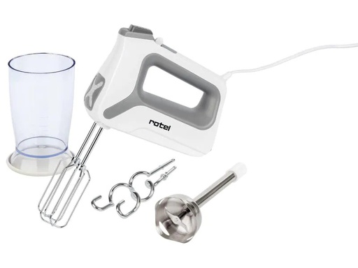 [90102942 918728] Rotel Handmixer Plus U3774CH Grau/Weiss