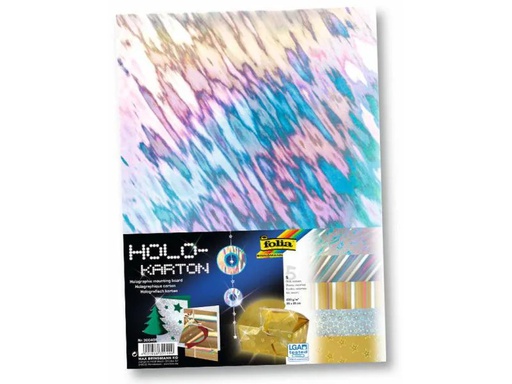 [90102981 599651] Folia Bastelpapier Holographischer Karton sortiert Mehrfarbig