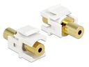 Delock Keystone-Modul 4Pin 3.5 mm Klinke, Weiss