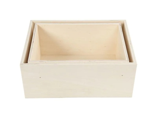 [90103215 656866] Creativ Company Holzartikel Kiste, 2 Stück