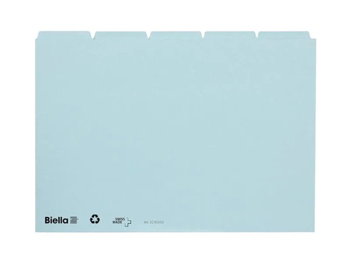 [90103293 841880] Biella Karteikarten A5 Blau Blanko