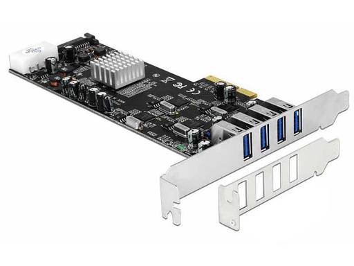 [90103420 285286] Delock PCI-Express-Karte USB 3.0 Typ-A - 4x Quad Channel
