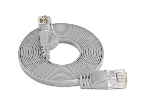 [90010368 314603] SLIM Slimpatchkabel RJ-45 - RJ-45, Cat 6, UTP, 1 m, Grau