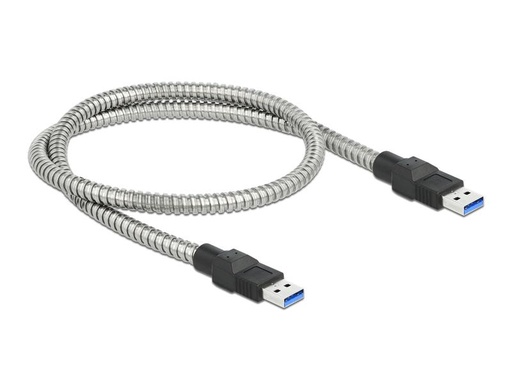 [90104042 1131242] Delock USB 3.1-Kabel Metalmantel USB A - USB A 0.5 m