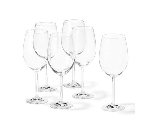[90104104 552338] Leonardo Rotweinglas Daily, Bordeaux 640 ml, 6 Stück, Transparent