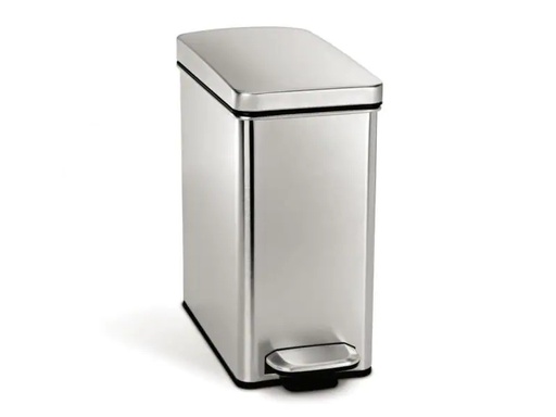 [90104130 887349] Simplehuman Treteimer CW1898CB 10 Liter, Silber