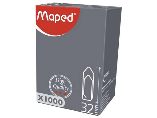 [90104160 683336] maped Büroklammer 32 mm 1000 Stück
