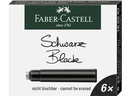 Faber-Castell Tintenpatrone Schwarz, 6 Stück