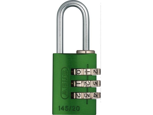 [90104247 1169195] Abus Zahlenschloss 145/20 Lock-Tag Grün Aluminium