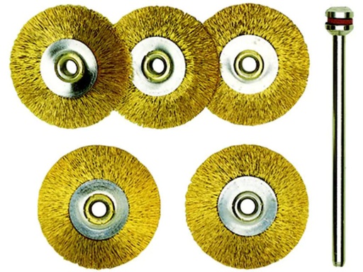 [90104284 301418] Proxxon Polierbürste 22 mm Messing, radförmig, 2 Teile
