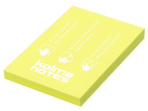 [90010419 830641] Kolma Notizzettel NOTES A8 Gelb, 100 Blatt