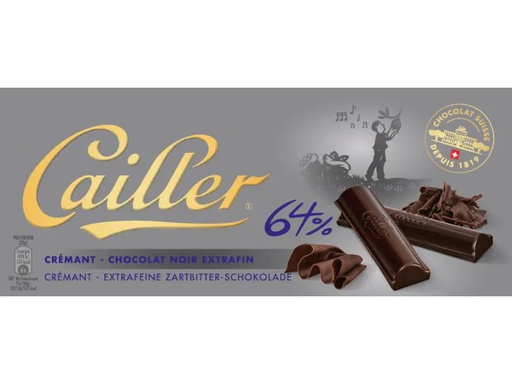 [90104407 727631] Cailler Tafelschokolade Crémant 64% 100 g