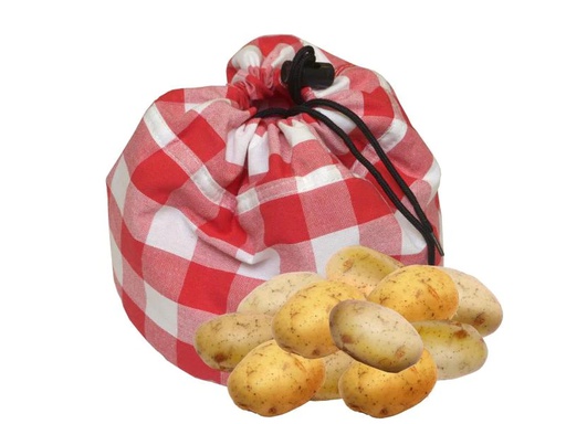 [90104477 502297] Heidi Cheese Line Kartoffelsack Vichy Rot/Weiss
