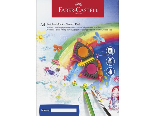[90104597 1036361] Faber-Castell Zeichenblock A4 20 Blatt