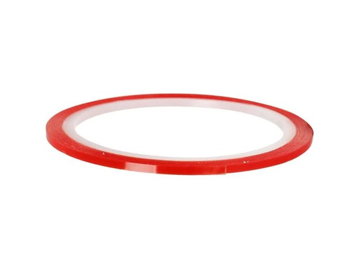 [90104820 836672] Creativ Company Doppelseitiges Klebeband 3 mm 10 m, Transparent; Rot