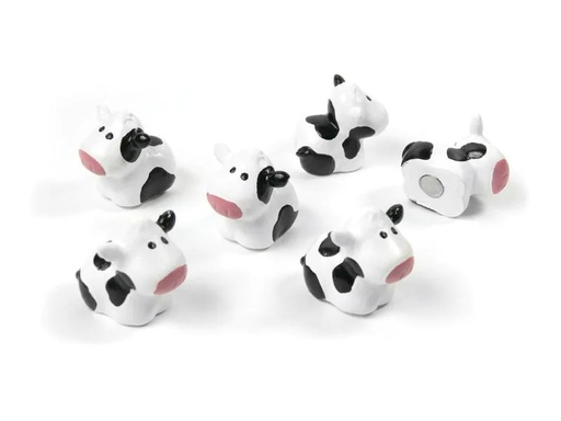 [90104971 894658] Trendform Haftmagnet Cow Schwarz/Weiss, 6 Stück