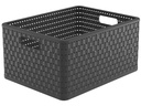Rotho Aufbewahrungskorb Country 43 x 33 x 21.5 cm, Anthrazit