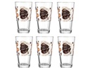 Montana Latte Macchiato Tasse Vintage 330 ml, 6 Stück, Transparent