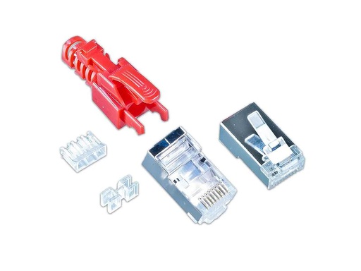 [90105332 1125425] Wirewin Stecker RJ45 KAT6A Securelock 10 Stück, Rot