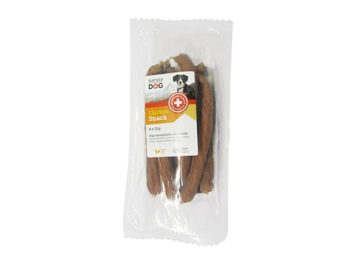 [90105366 797545] naturaDog Chicken Snack, 8 x 20g