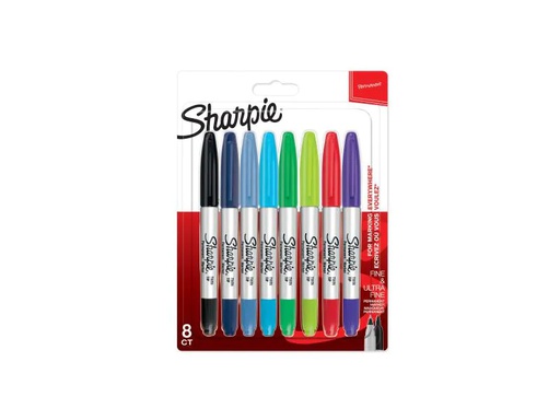 [90010516 1074290] Sharpie Permanent-Marker Twin Tip 8 Stück