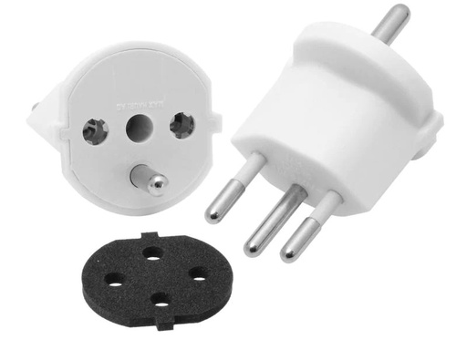 [90105611 993584] Max Hauri Fixadapter SchuKo Konturenstecker – T12 IP44 mit Moosgummi
