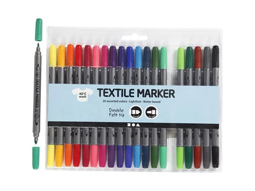 [90105704 996535] Creativ Company Textilmarker Set 20 Stifte