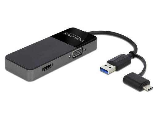 [90105941 1022612] Delock Adapter USB 3.0; USB Type-C – HDMI; VGA 4K 30Hz