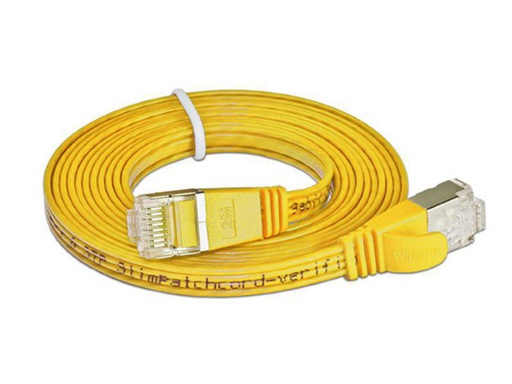 [90106152 314756] SLIM Slimpatchkabel RJ-45 - RJ-45, Cat 6, STP, 0.75 m, Gelb