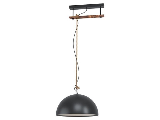 [90106244 1100820] EGLO Leuchten Pendelleuchte HODSOLL 1x E27, Schwarz/Braun
