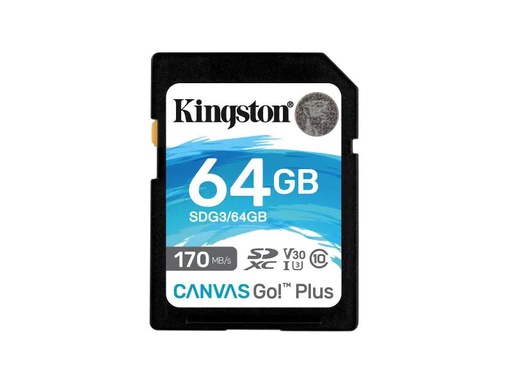 [90106250 1048159] Kingston SDXC-Karte Canvas Go! Plus UHS-I U3 V30 64 GB