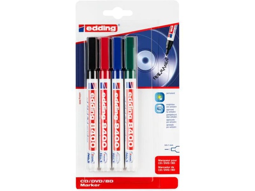 [90106445 131552] edding CD/DVD Marker Marker 8400 4 Stück