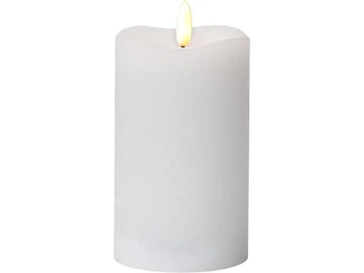 [90106570 1059725] Star Trading LED-Kerze Pillar Flamme Ø 7.5 x 14 cm, Weiss
