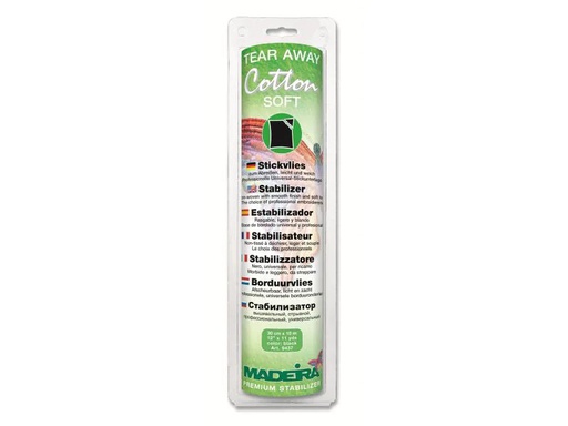 [90106589 629528] Madeira Stickvlies Tear Aways Cotton Soft 1 Stück