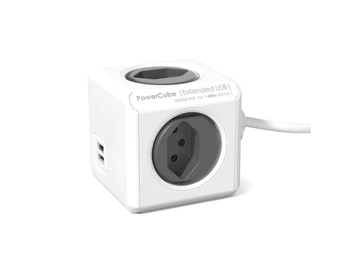 [90106590 473616] Allocacoc Tischsteckdosenleiste PowerCube Extended 4x T13 mit USB
