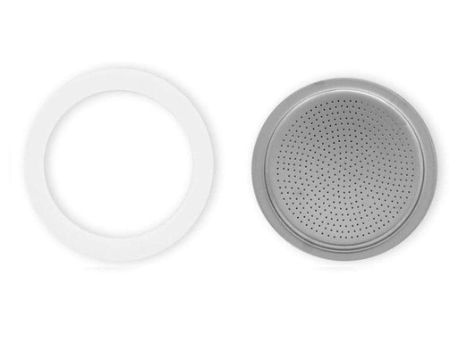 [90106637 883876] Bialetti Dichtungsring &amp; Filterplatte zu Bialetti Brikka, 2 Tassen