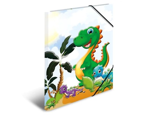 [90106645 1161093] HERMA Gummibandmappe Dinos A3, Mehrfarbig