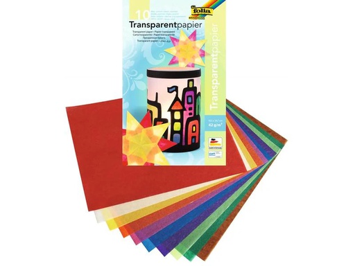 [90106817 599647] Folia Transparentpapier 10-farbig sortiert Farbig sortiert