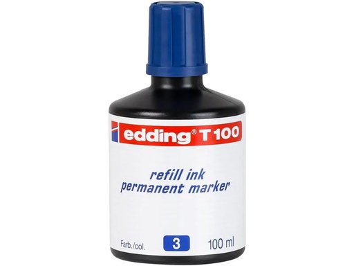 [90106856 1108638] edding Nachfülltinte T 100 Permanentmarker 100 ml, Blau