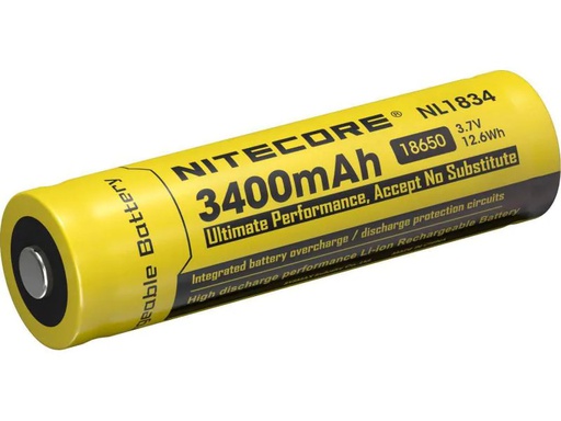 [90107092 1026834] Nitecore Akku NL1834 18650 3400 mAh