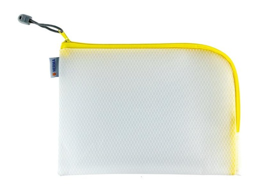 [90107129 1161013] HERMA Etui Mesh Bag 26 x 20 cm, Gelb/Weiss