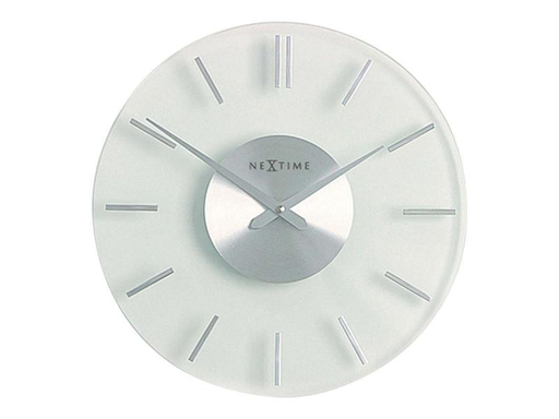 [90107282 736156] NeXtime Wanduhr Stripe 2632 Ø 31 cm Transparent