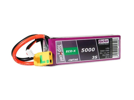 [90107406 1017093] Hacker RC-Akku LiPo 5000 mAh 11.1 V 20C TopFuel ECO-X MTAG