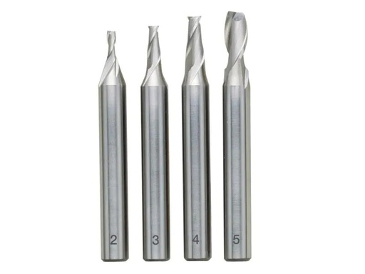 [90107582 301236] Proxxon Fräser 2-5 mm Schaftfräser, 4 Teile
