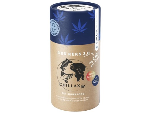 [90107734 910458] CHILLAX Hunde-Nahrungsergänzung CBD-Keks Apfel/Fenchel - 2 mg