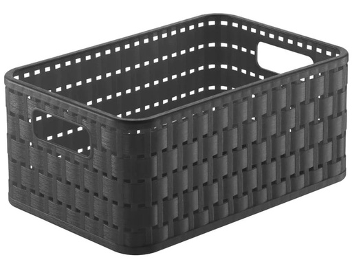 [90107738 1125224] Rotho Aufbewahrungskorb Country 23.7 x 15.8 x 10.8 cm, Anthrazit