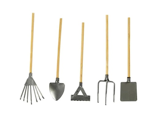 [90107742 1060292] Creativ Company Mini-Utensilien Gartengeräte 5 Stück