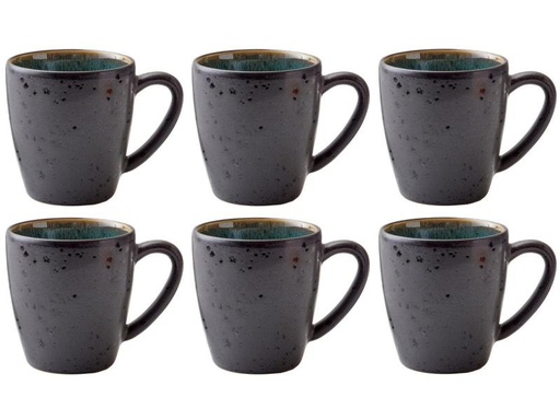 [90107816 1015183] Bitz Kaffeetasse 190 ml, 6 Stück, Grün/Schwarz