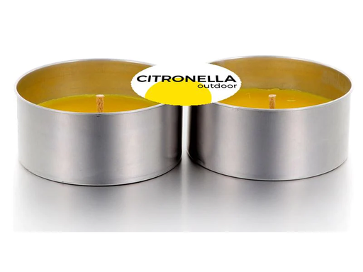 [90107917 1158982] balthasar Gartenkerze Citronella Mini 2 Stück, Gelb